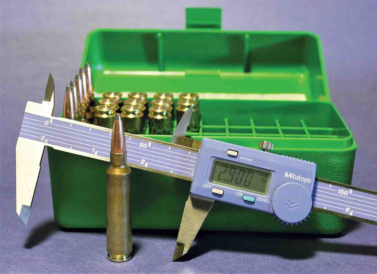 Bullets seated to a maximum of 2.900 inches or less, fed fine from the short-action Ruger’s magazine.